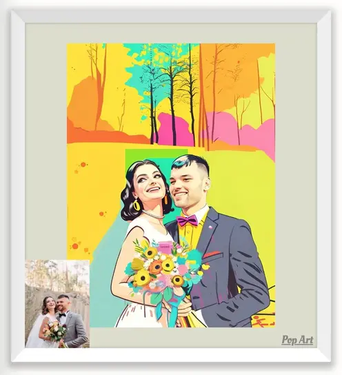 DIY wedding portraits example