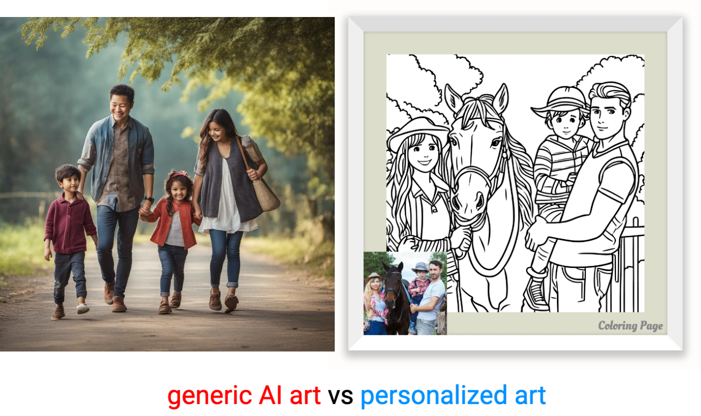 Generic AI art vs personalized art