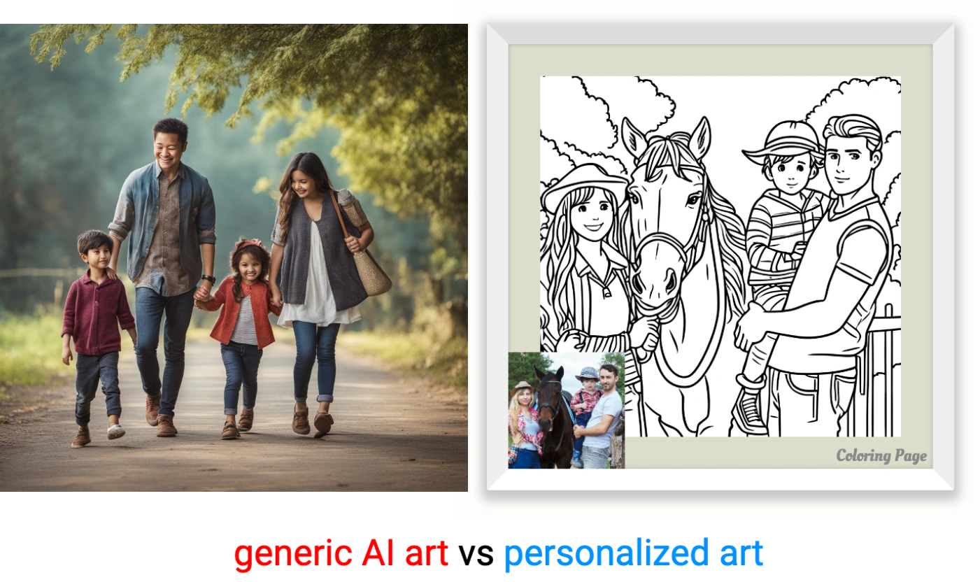 AI genérico Art vs arte personalizada