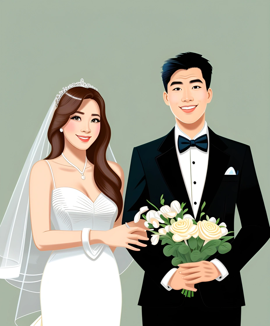 Wedding Photo to Cartoon 2D