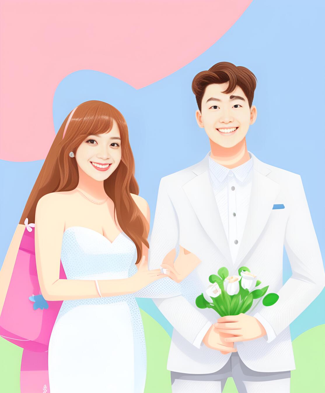 Wedding Photo to Cartoon 2D