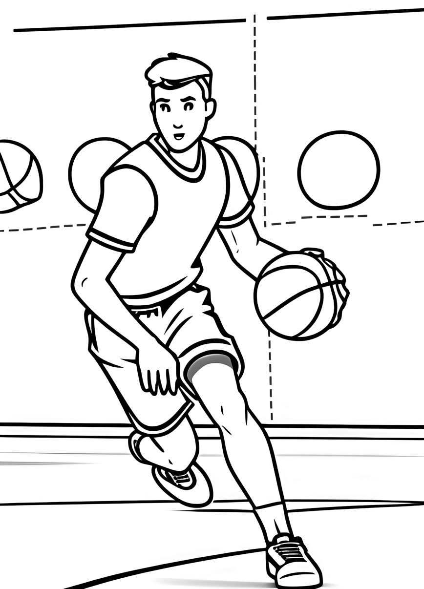 turns sports photo into kids coloring page