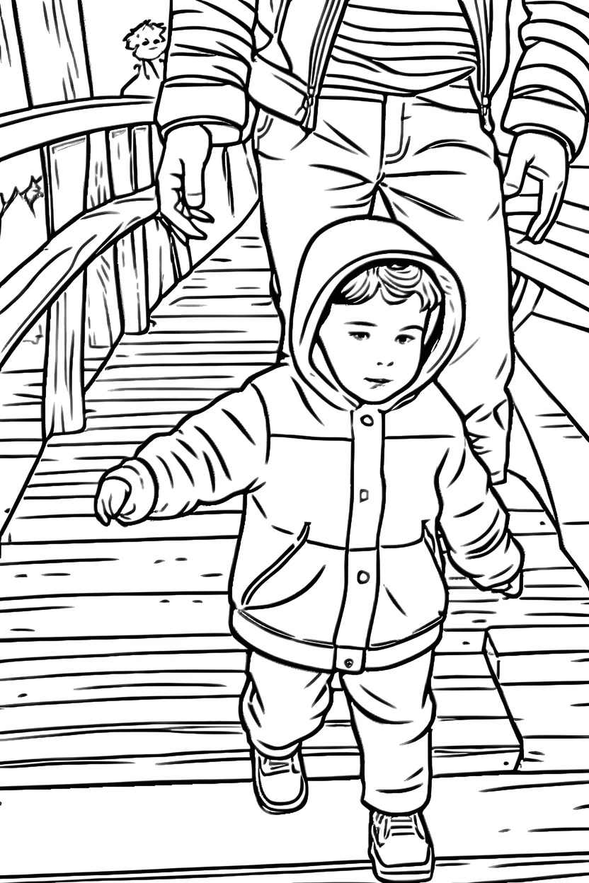 Create kids' own coloring page from their photos