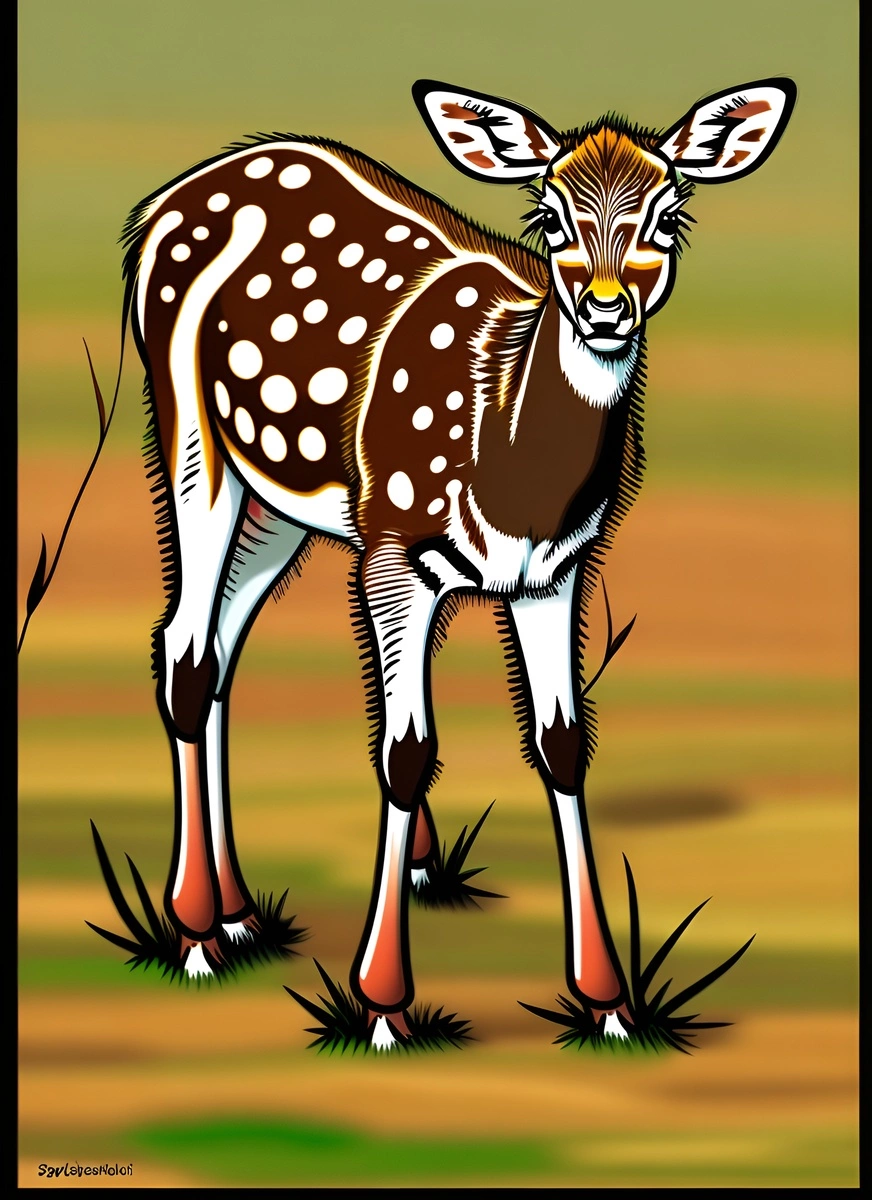 Caricature animale (cerf)