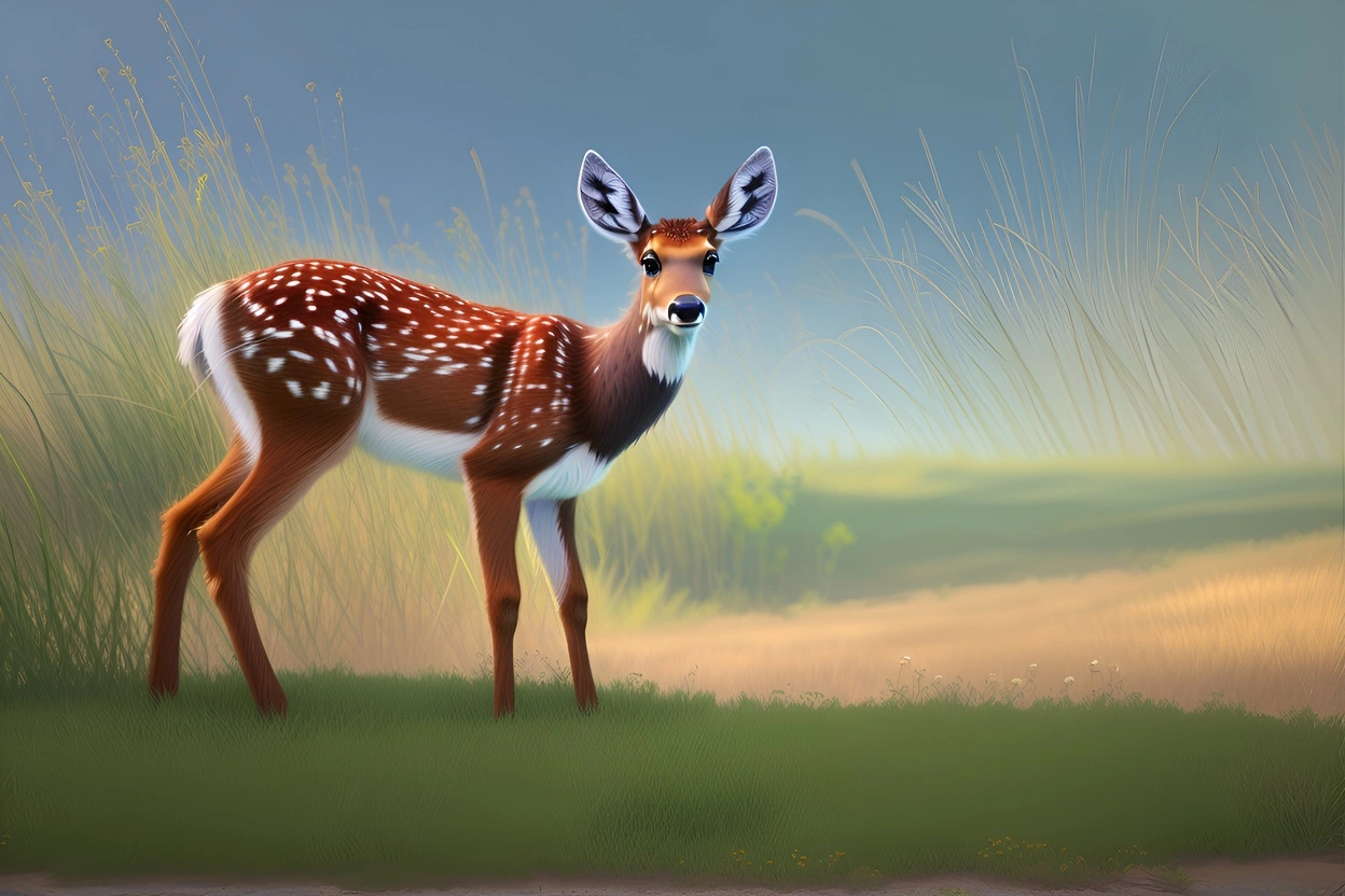 turn animals (deer) in photo into 3D cartoon