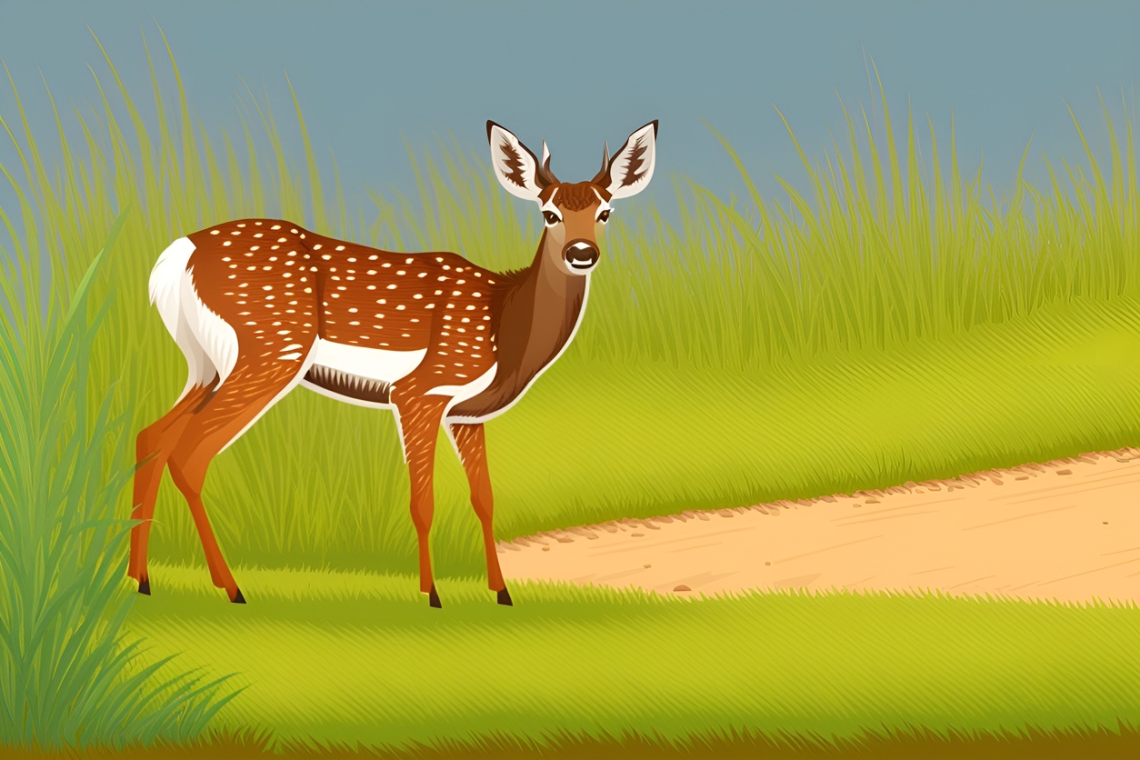 turn animal (deer) photo into cartoon drawing