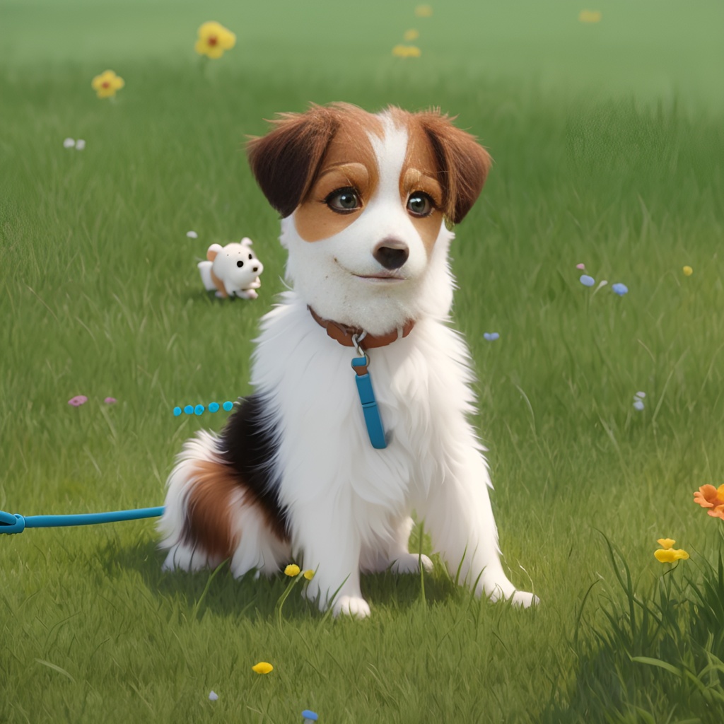 turn pets (dog) in photo into 3D cartoon