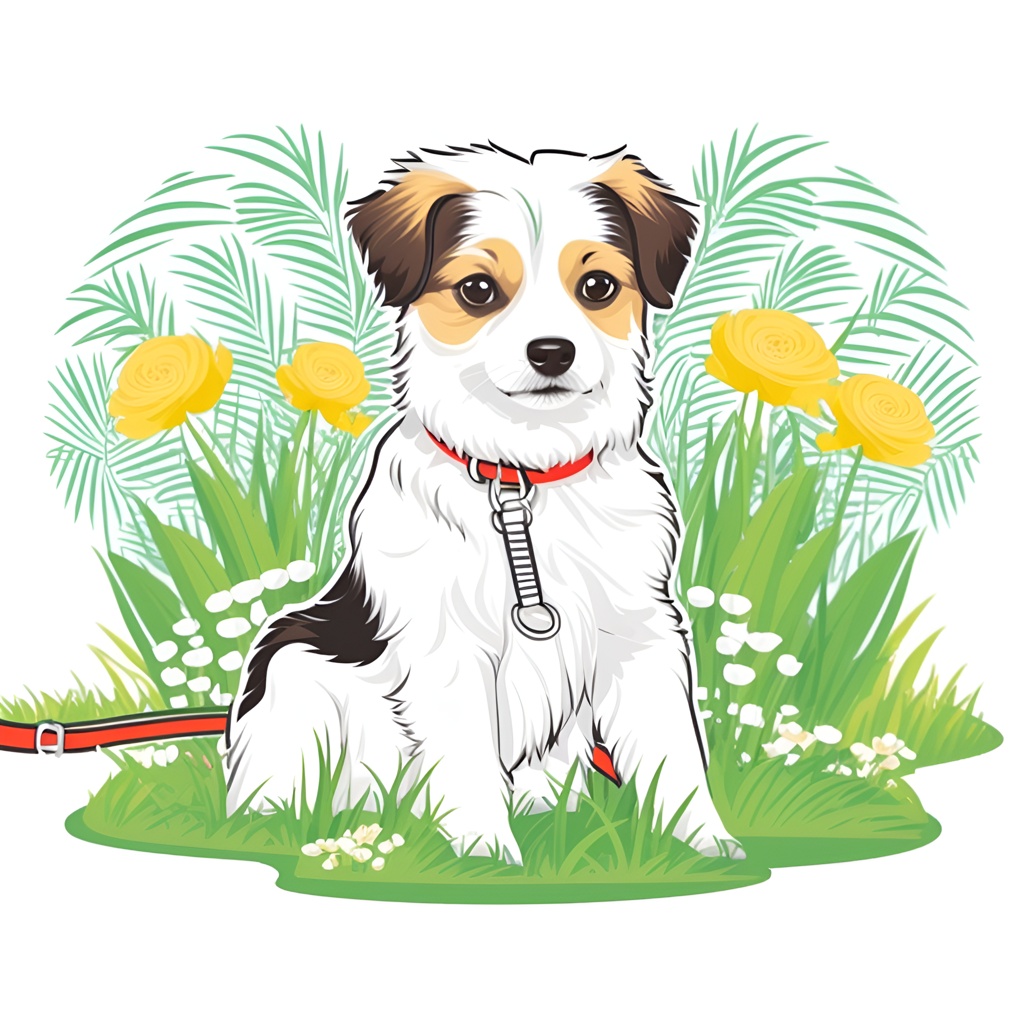 makes line art picture from pet (dog) photo