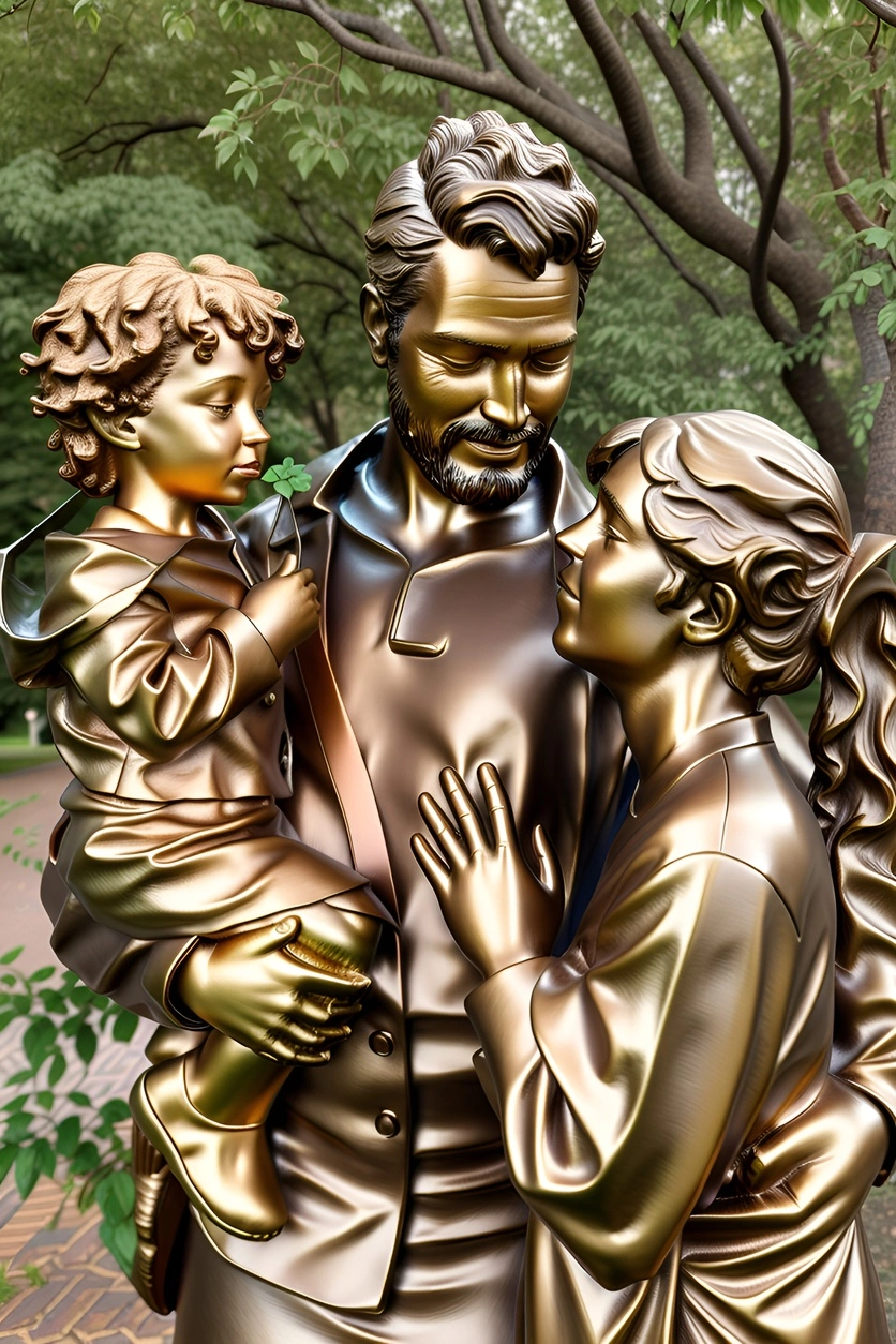 convert family photo to sculpture