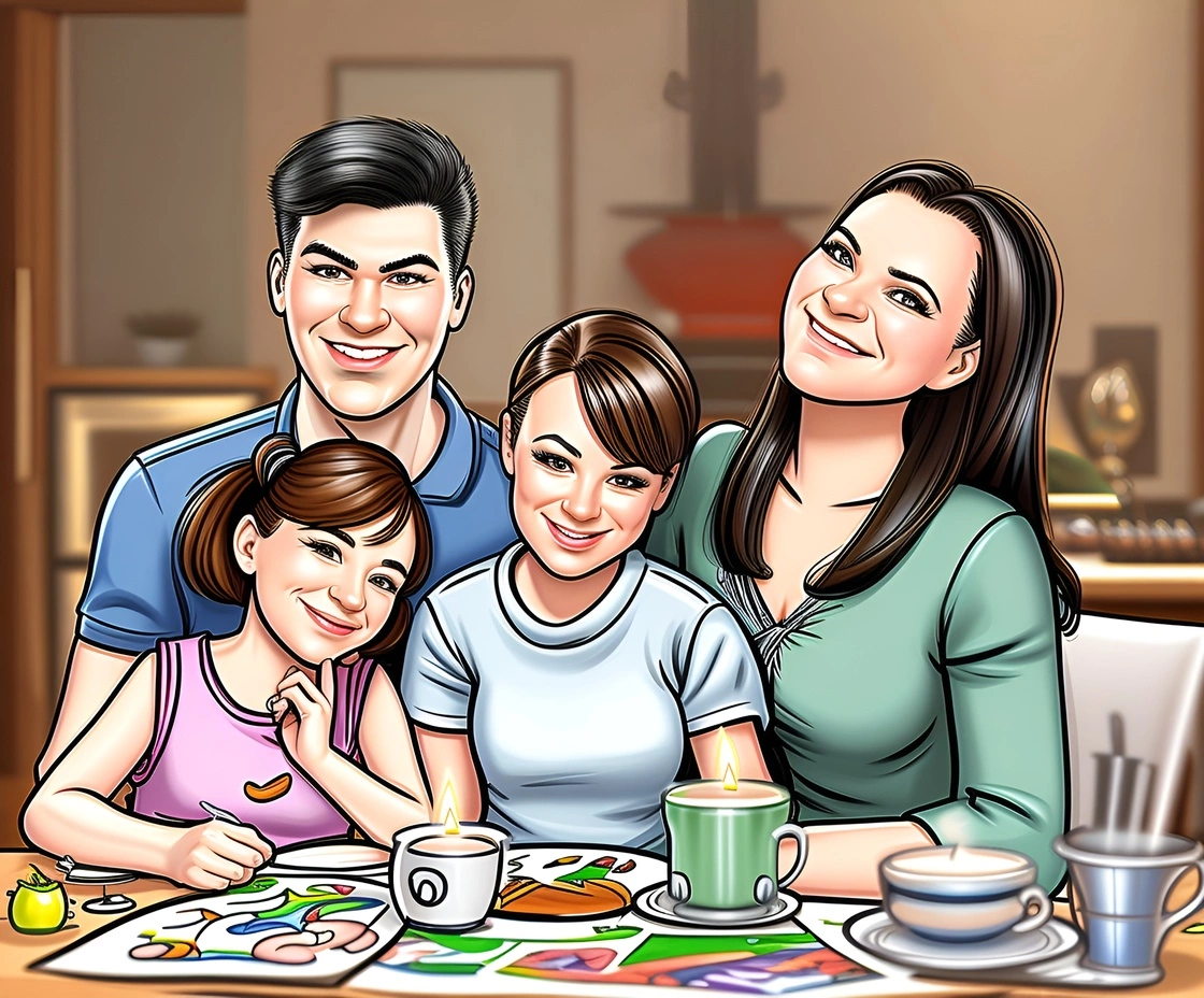 Caricature (portrait de famille)