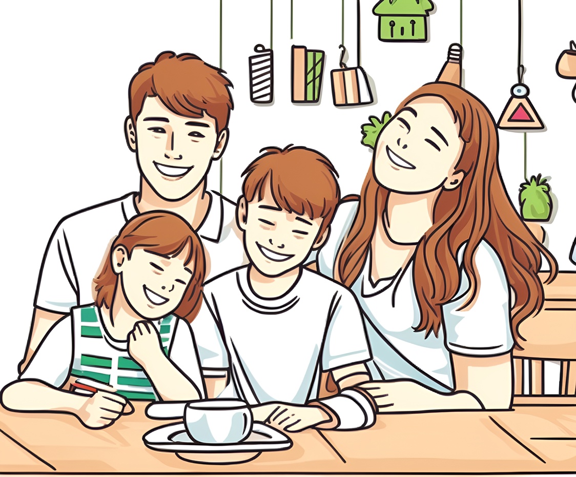 makes line art picture from family photo