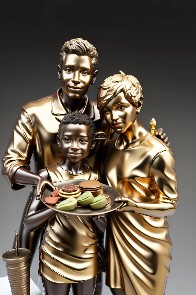 convert family photo to sculpture