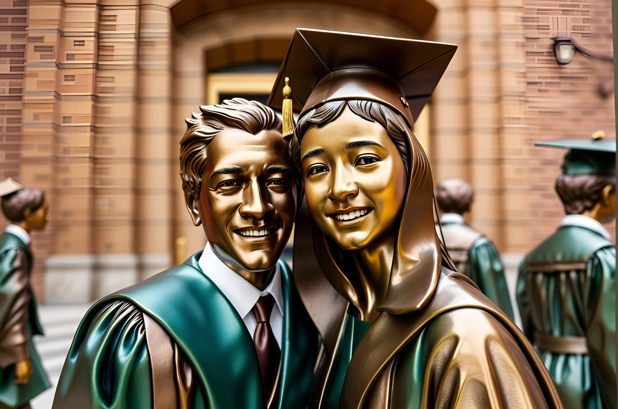 convert graduation photo to sculpture