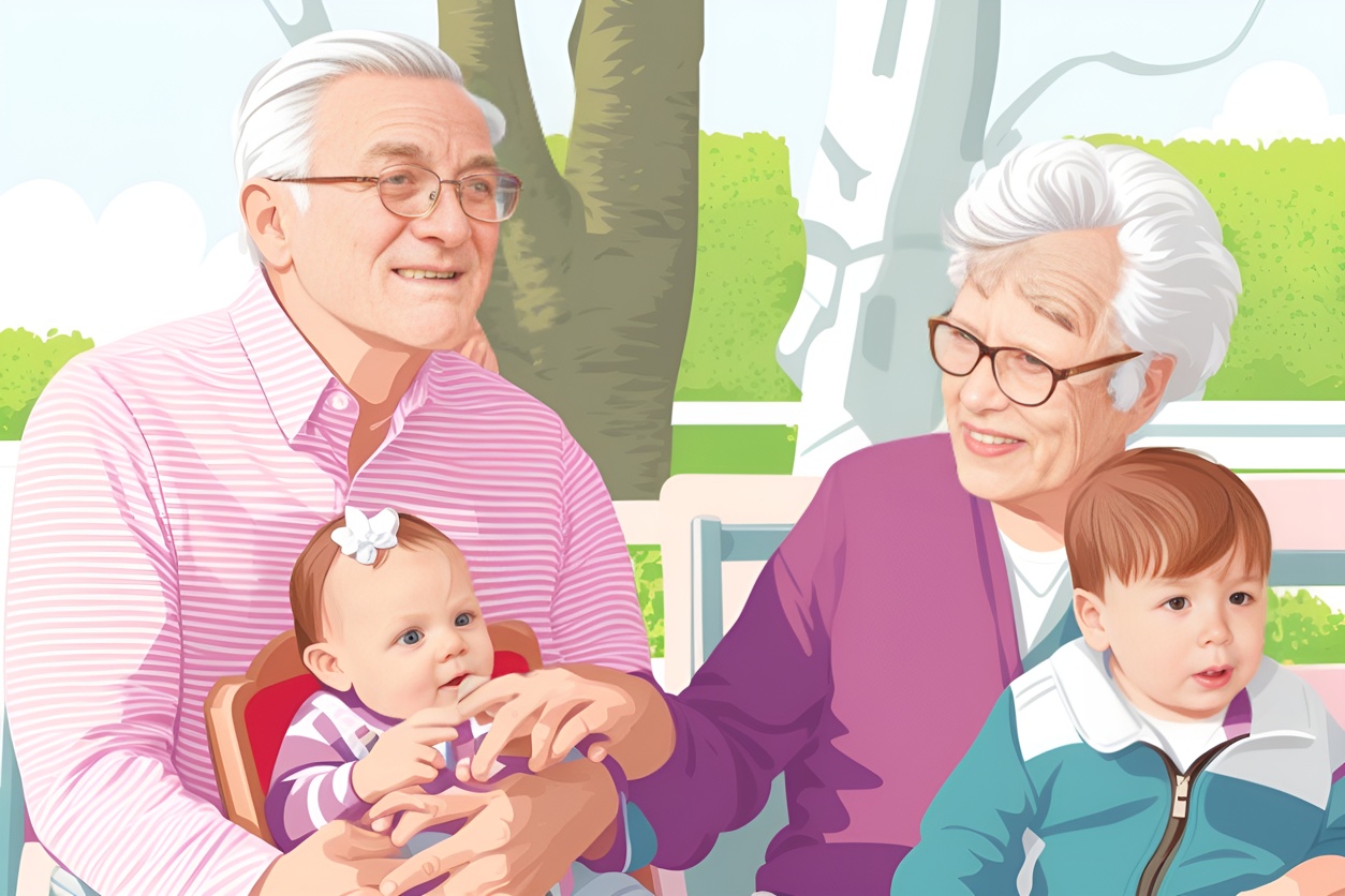 turn grandparent photo into vector art (illustration)