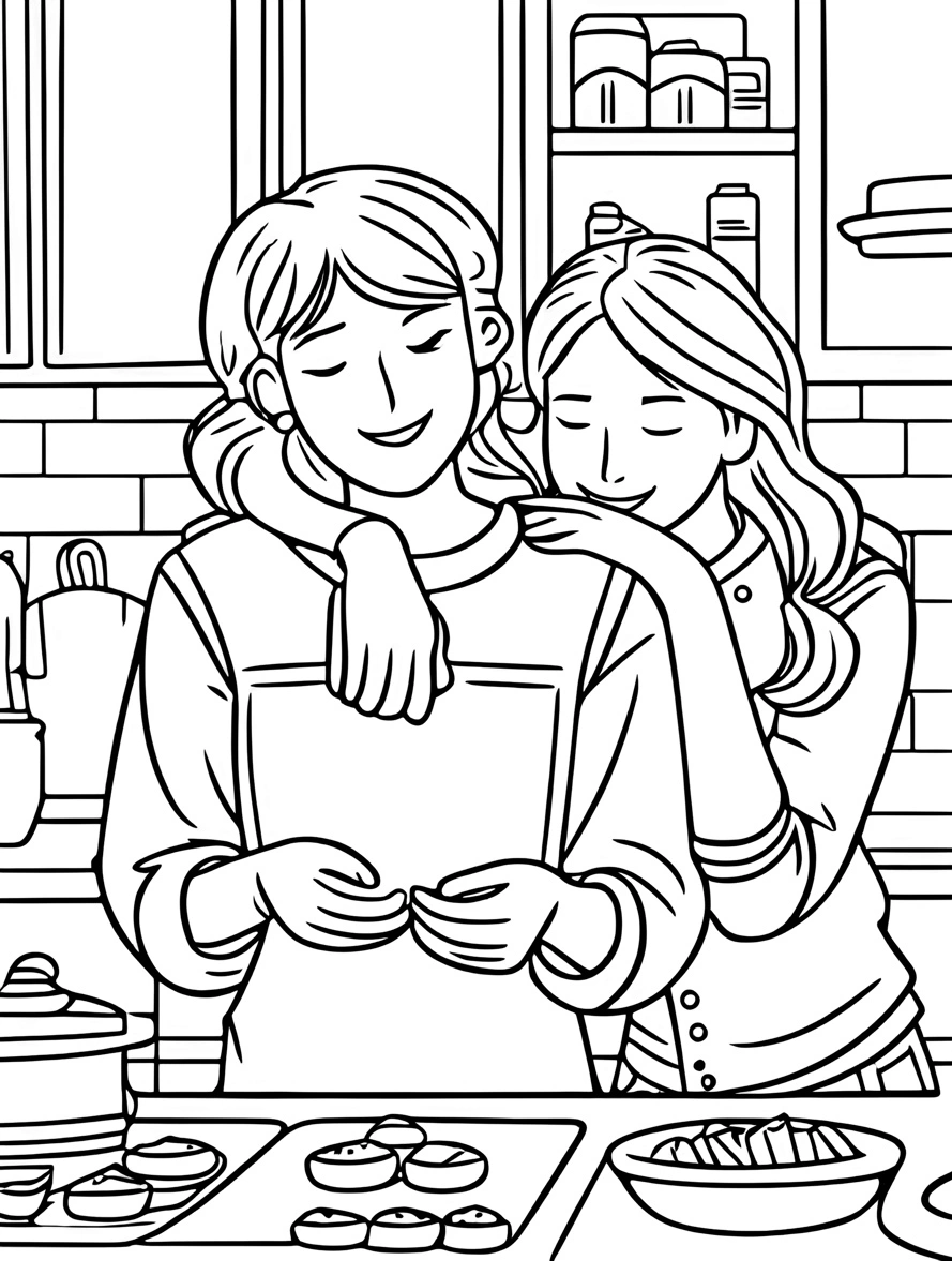 Create kids' own coloring page from their photos