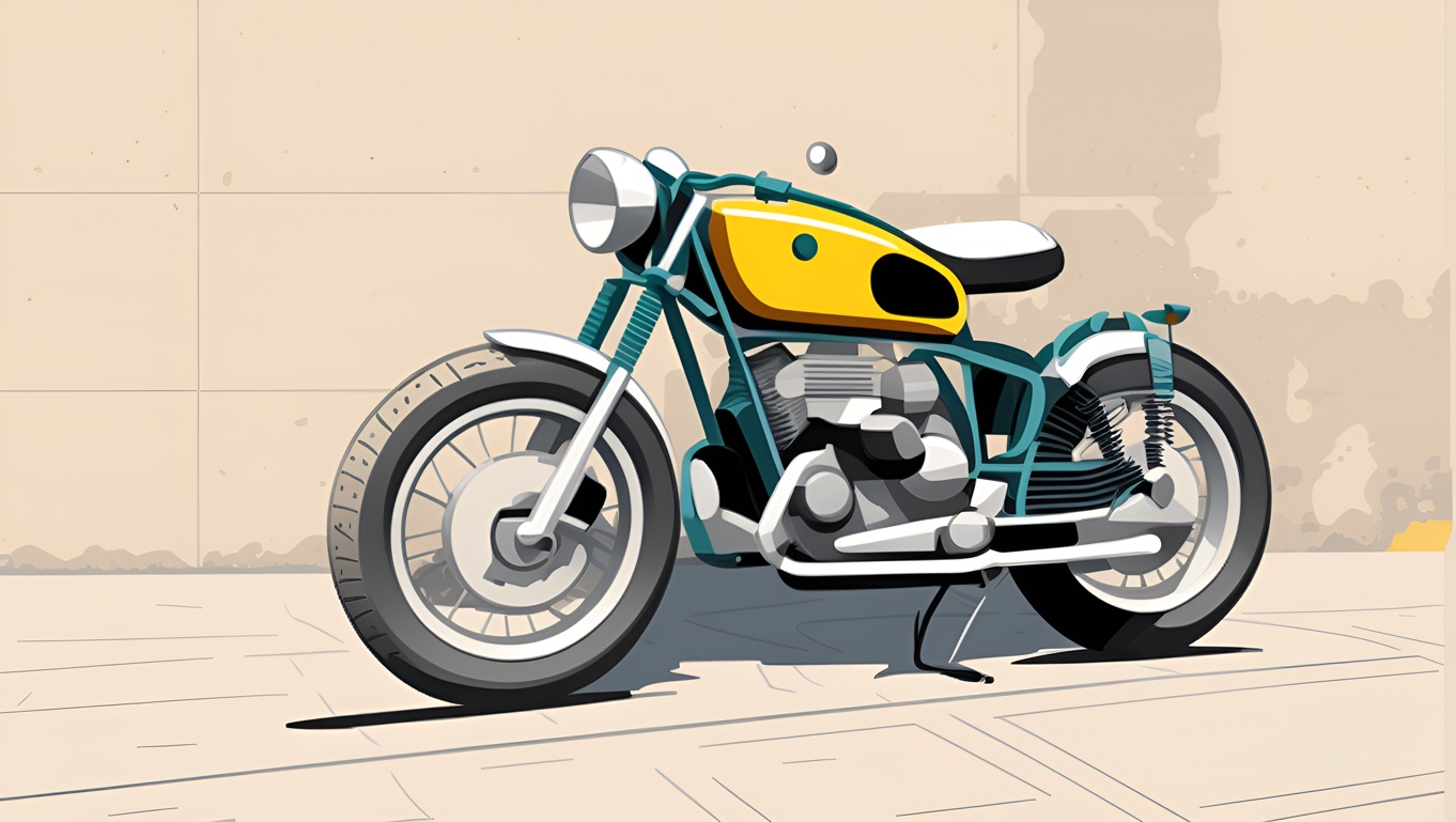 turn motorcycle photo into vector art (illustration)