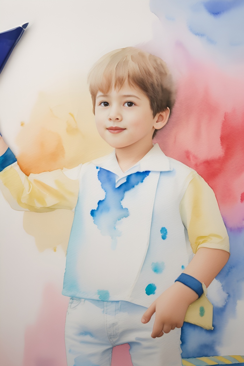 turns old photo into beautiful watercolor painting with AI