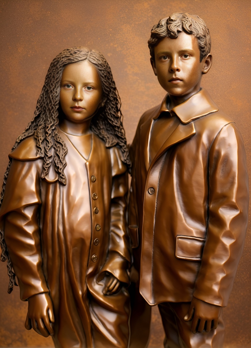 convert children photo to scultpture