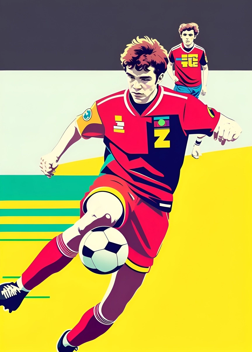 pop art of sports (soccer) photo