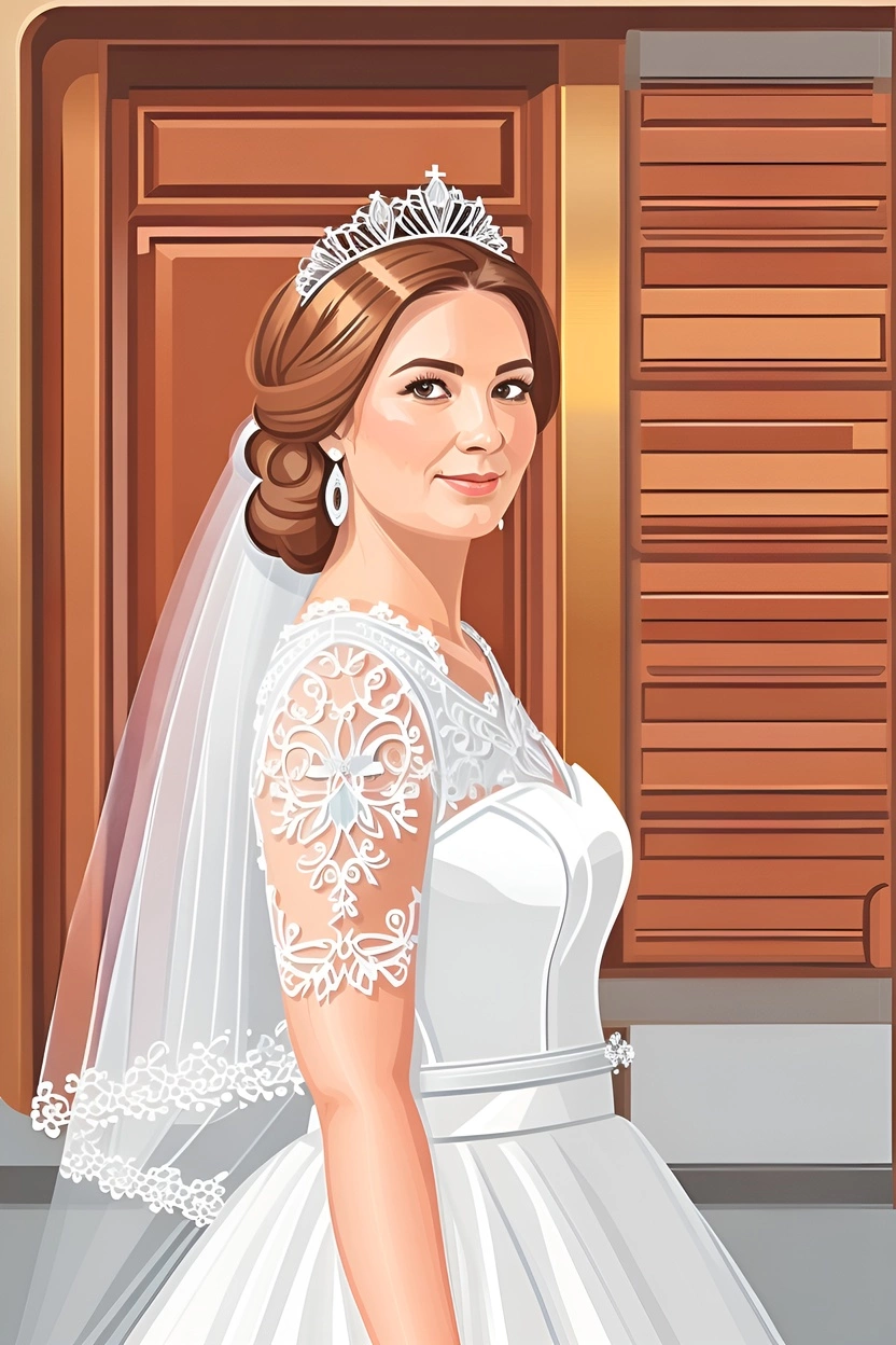 transforme la photo de mariage en art vectoriel (illustration)