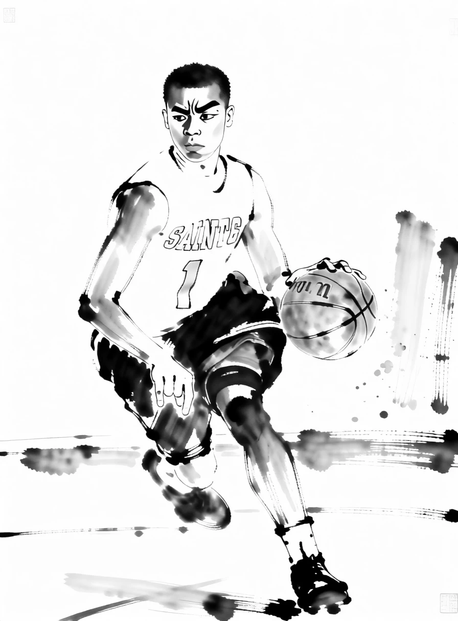 BW Ink Painting (Chinese) generated by PortraitArt