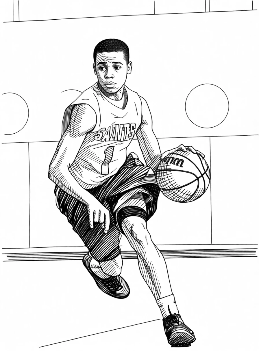 Dessin en hachures croisées généré par PortraitArt