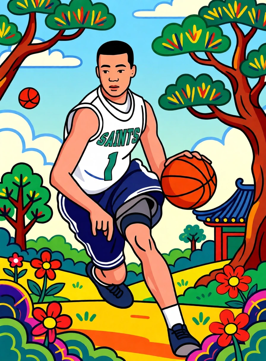 Minhwa Art (Korean) generated by PortraitArt