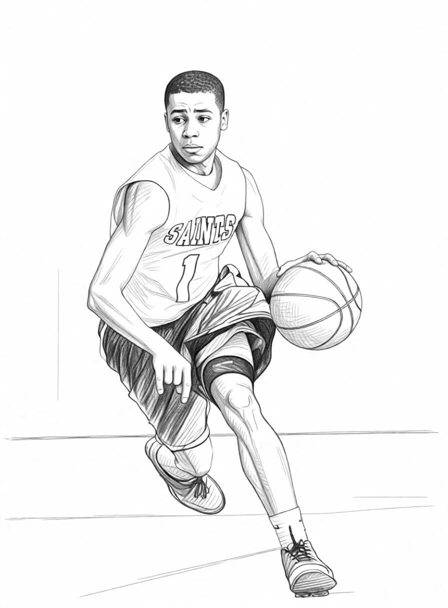 Dessin au crayon généré par PortraitArt