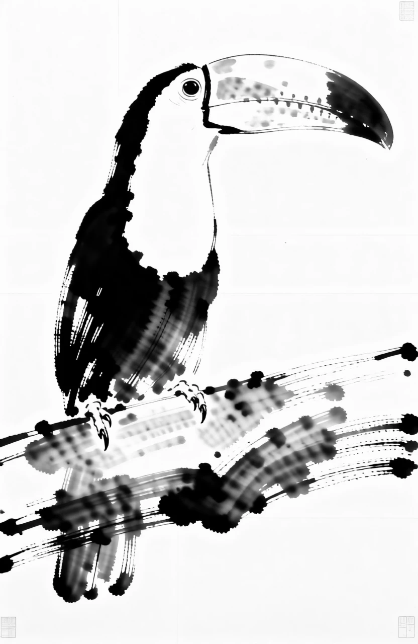 BW Ink Painting (Chinese) generated by PortraitArt