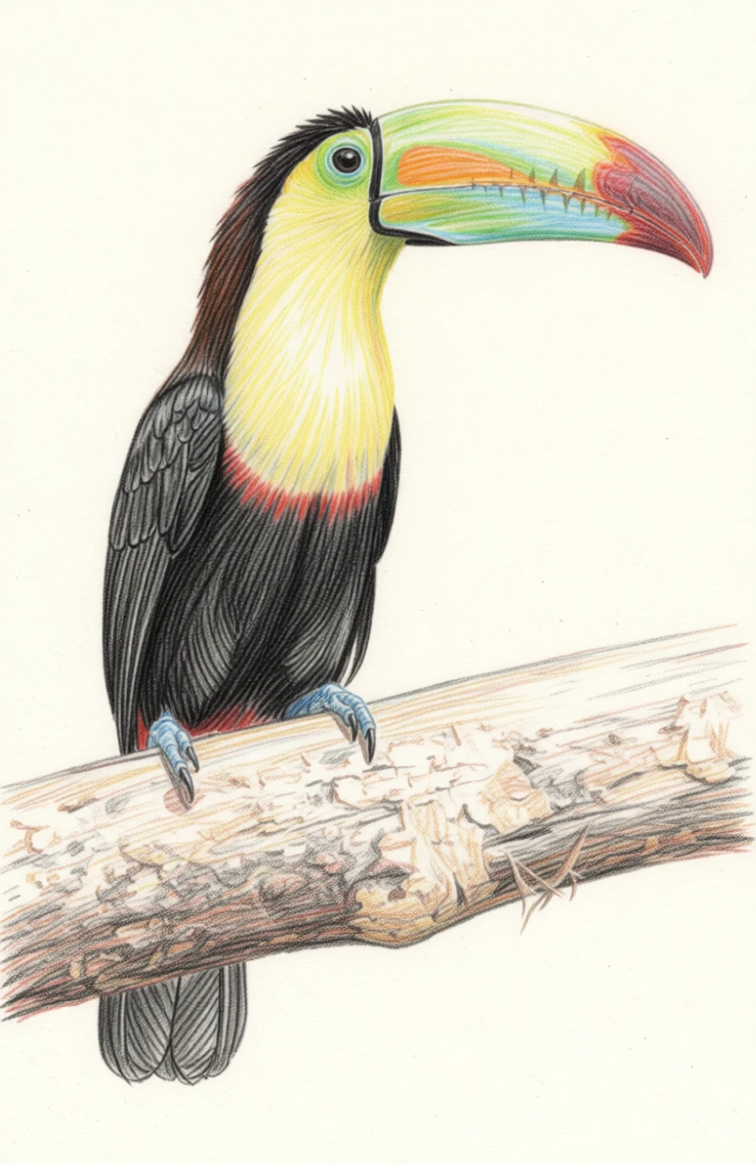 Dessin au crayon de couleur généré par PortraitArt