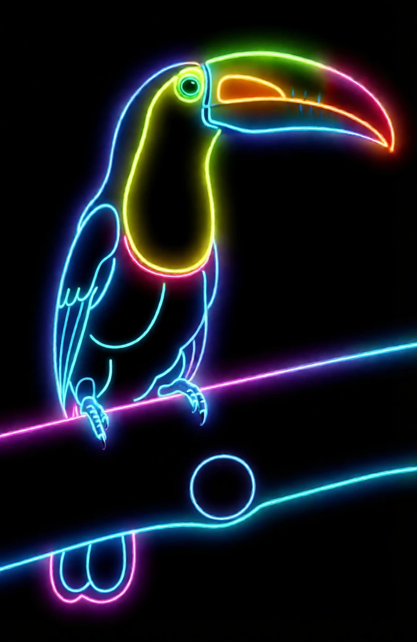 Neon Light generated by PortraitArt