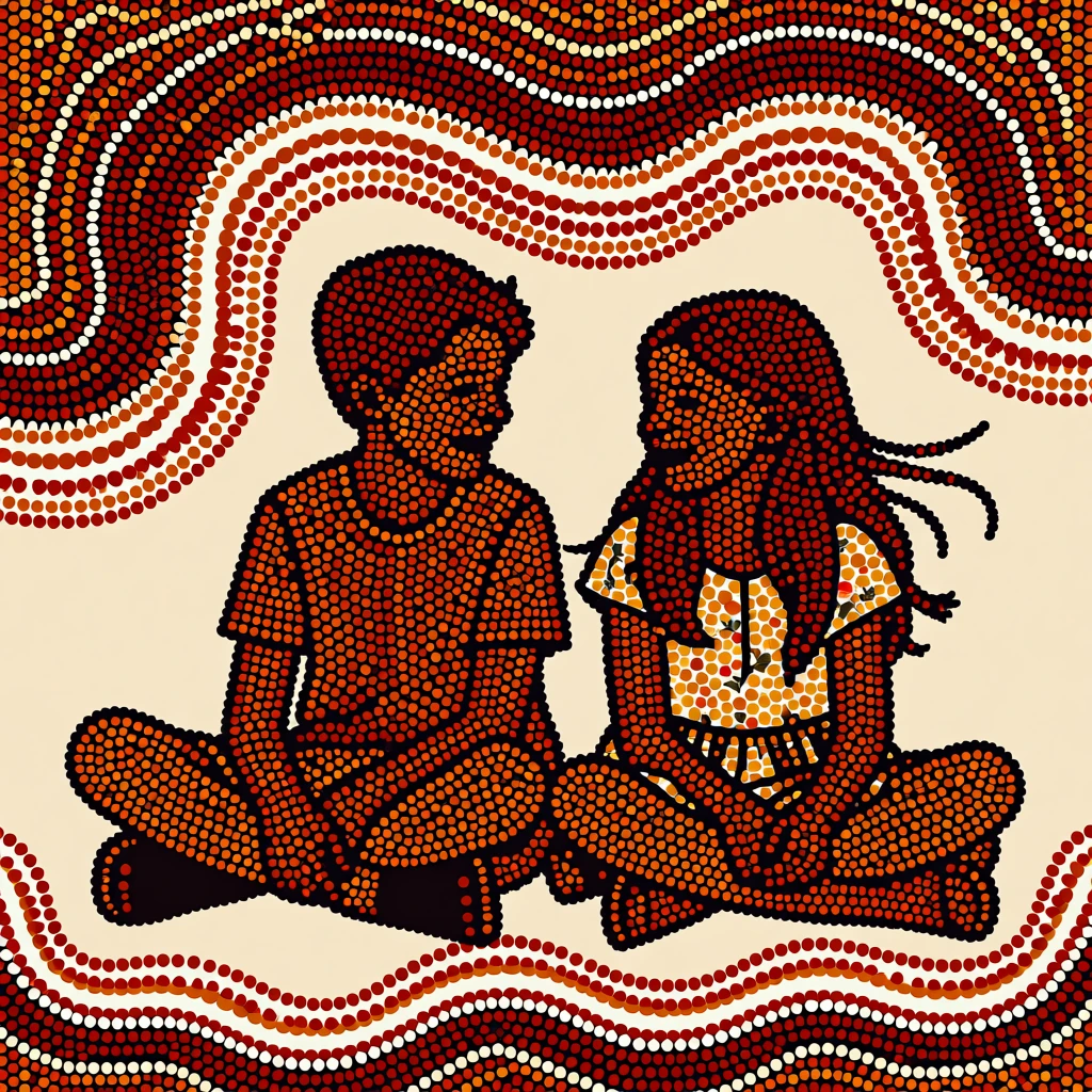 Dot Painting (Aboriginal) generated by PortraitArt