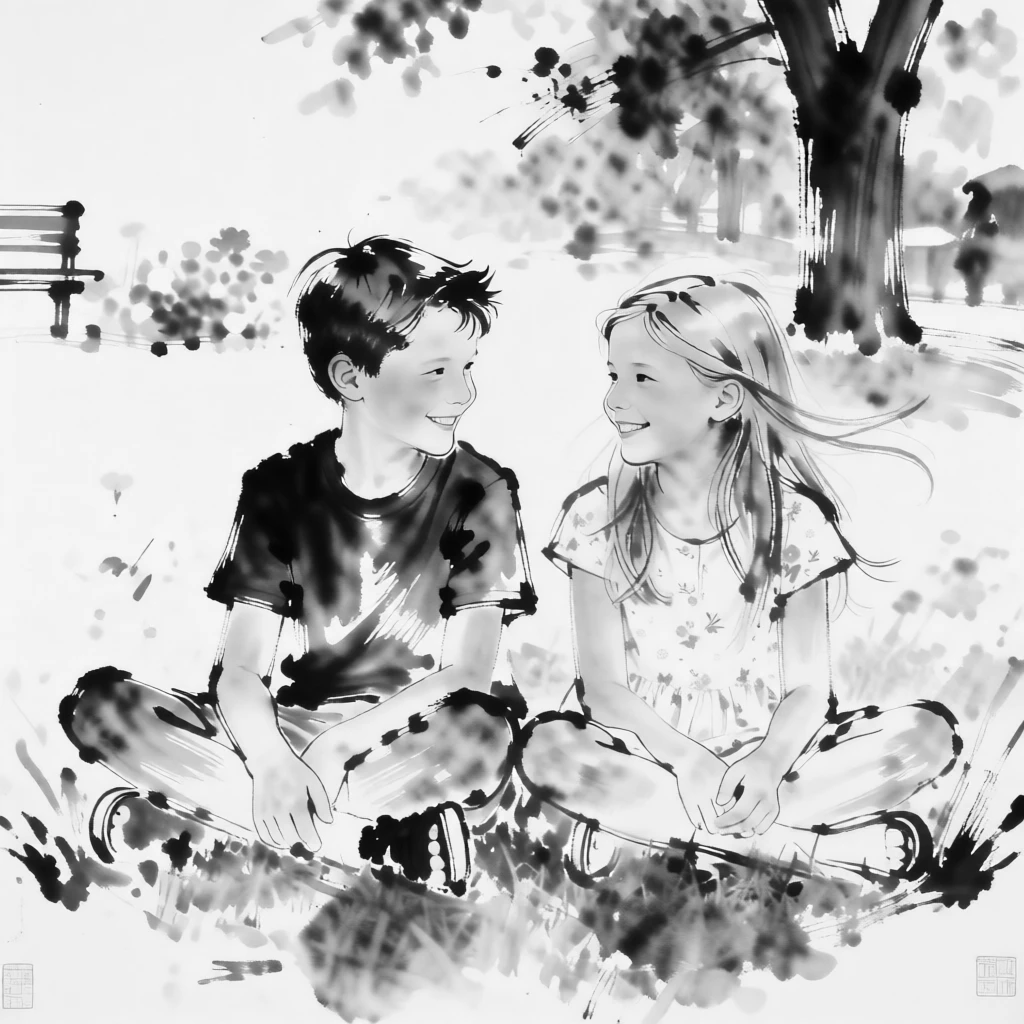 BW Ink Painting (Chinese) generated by PortraitArt