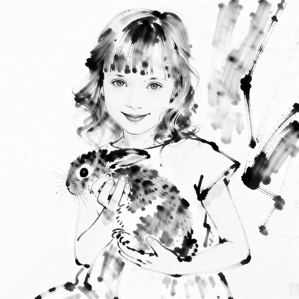 BW Ink Painting (Chinese) generated by PortraitArt