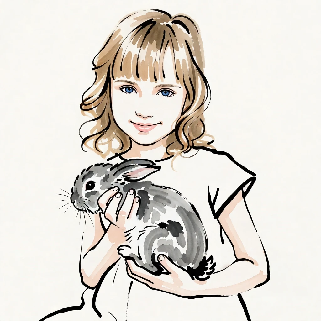 Sumi-e (Japanese) generated by PortraitArt