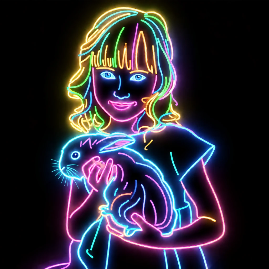 Neon Light generated by PortraitArt