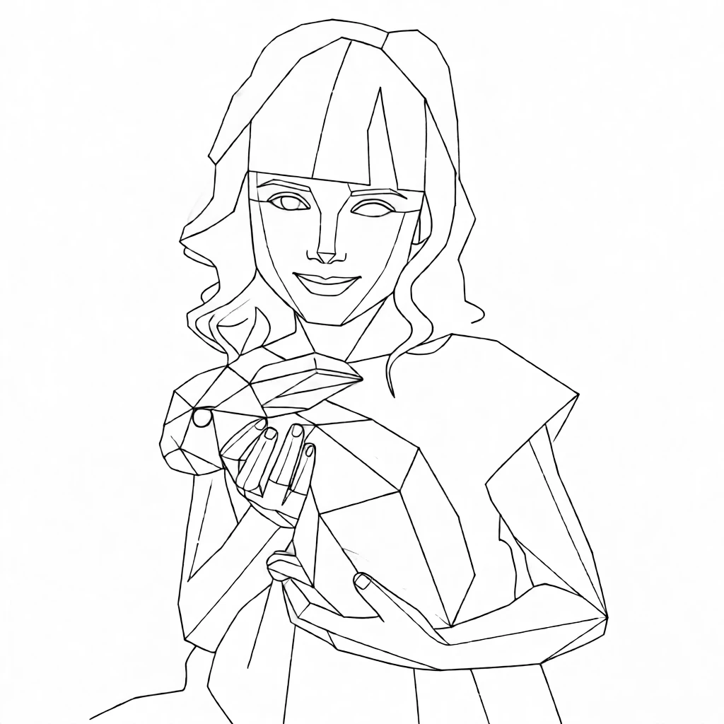 Polygon Lineart generated by PortraitArt