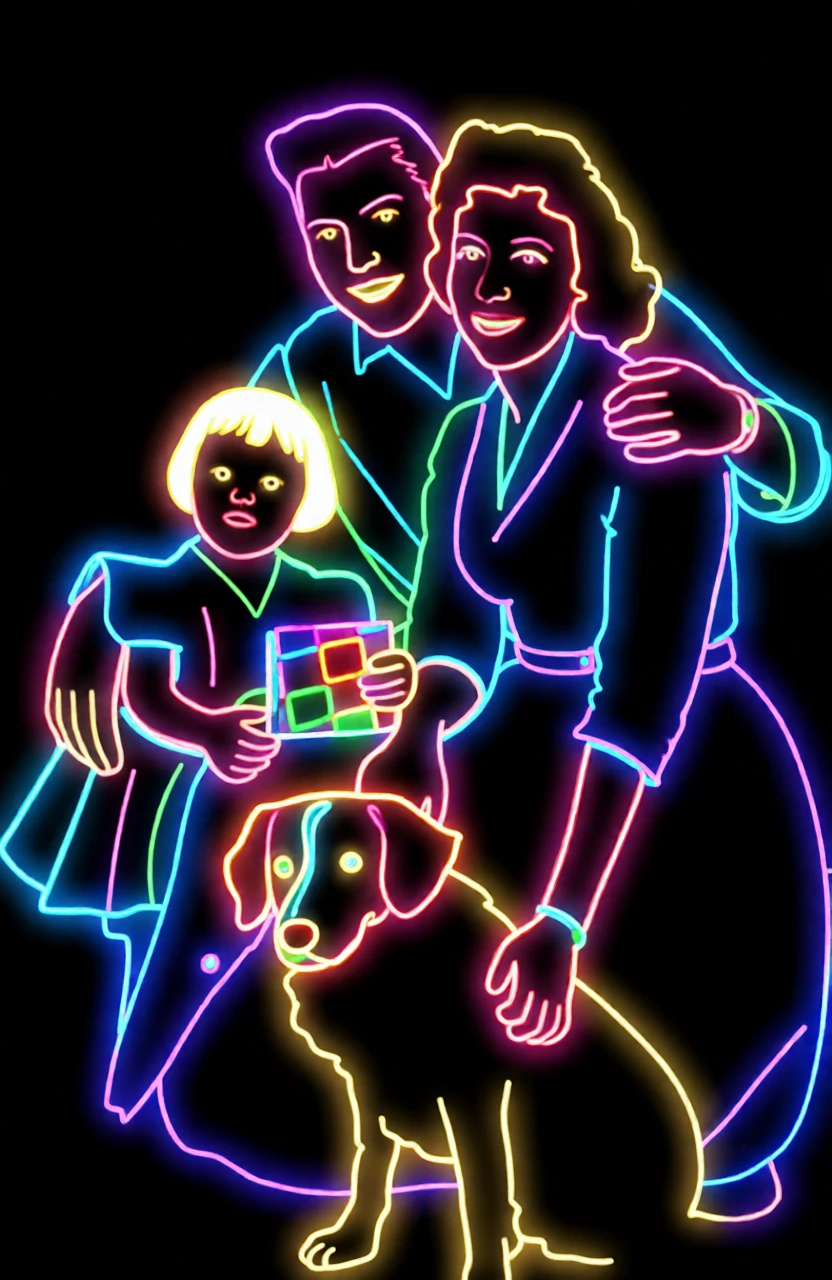 Neon Light generated by PortraitArt