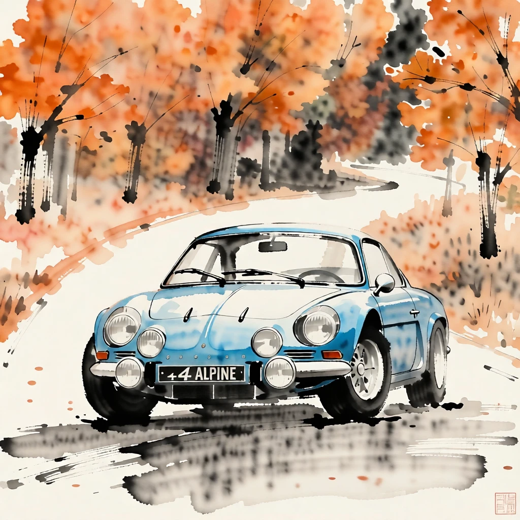 Sumi-e (Japanese) generated by PortraitArt