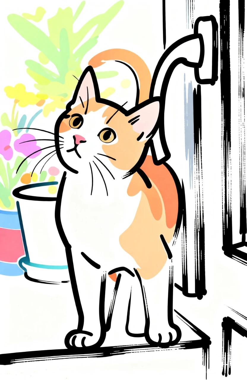 Illustration en lignes épaisses générée par PortraitArt