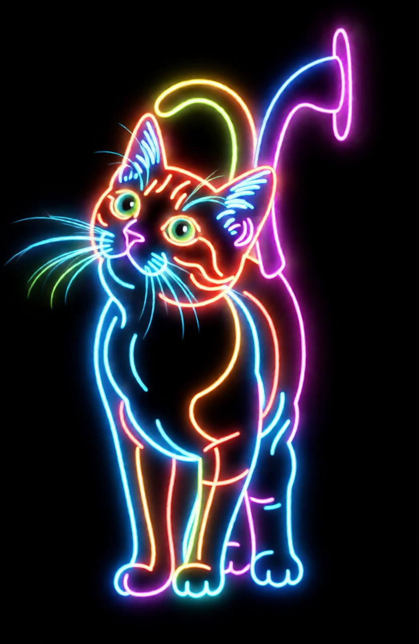 Neon Light generated by PortraitArt