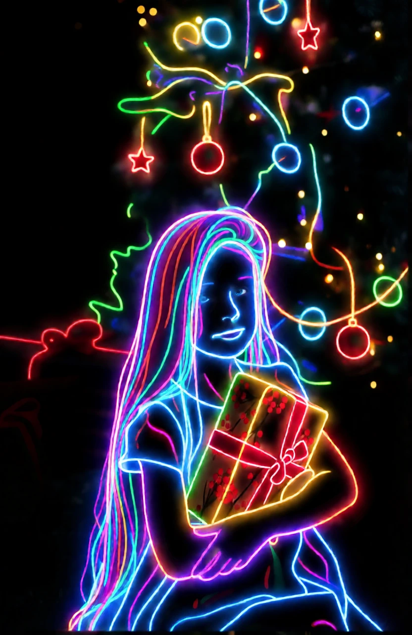Neon Light generated by PortraitArt