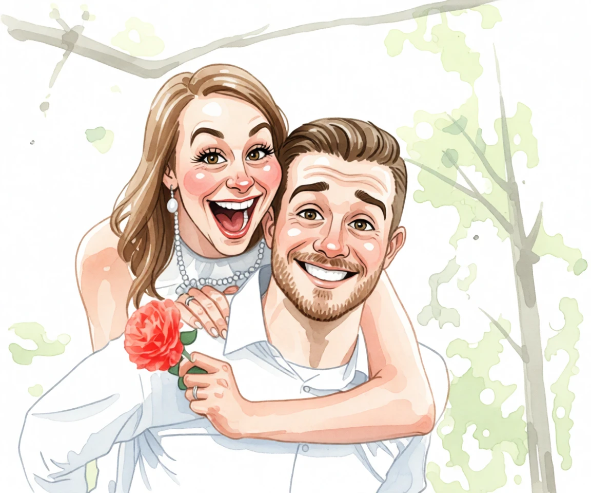 Caricature Watercolor generated by PortraitArt