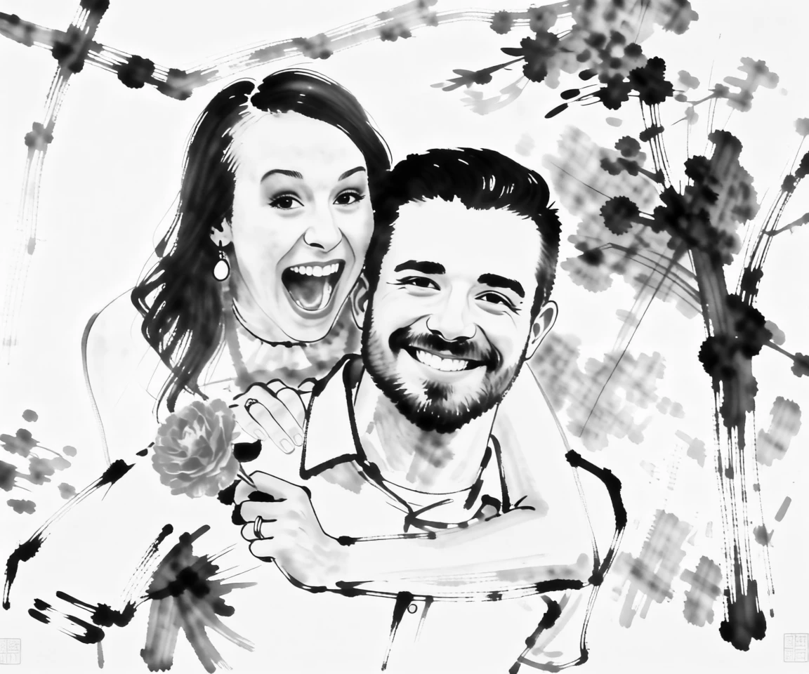 BW Ink Painting (Chinese) generated by PortraitArt