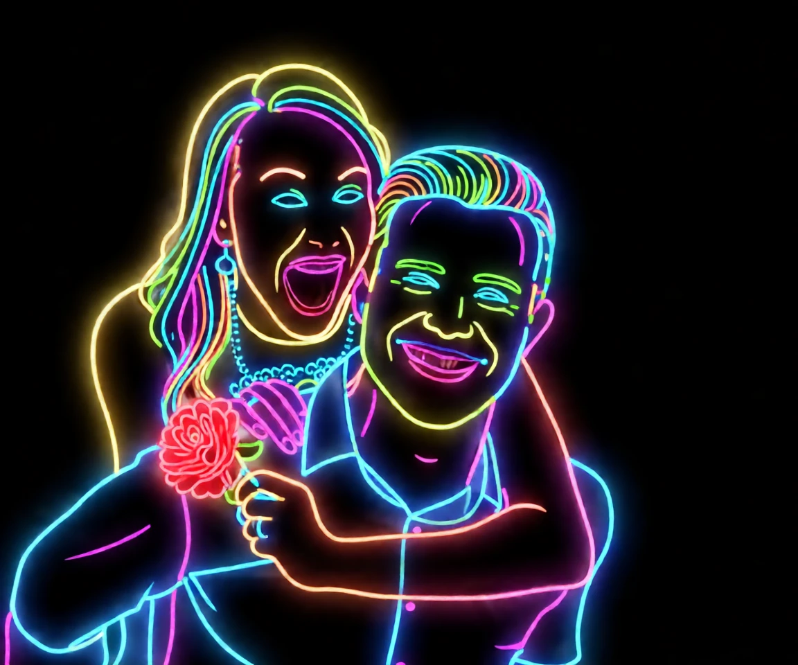 Neon Light generated by PortraitArt