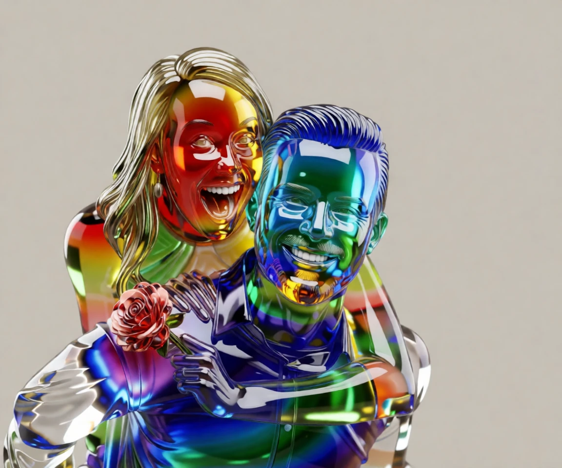 Murano Glass Sculpture generated by PortraitArt