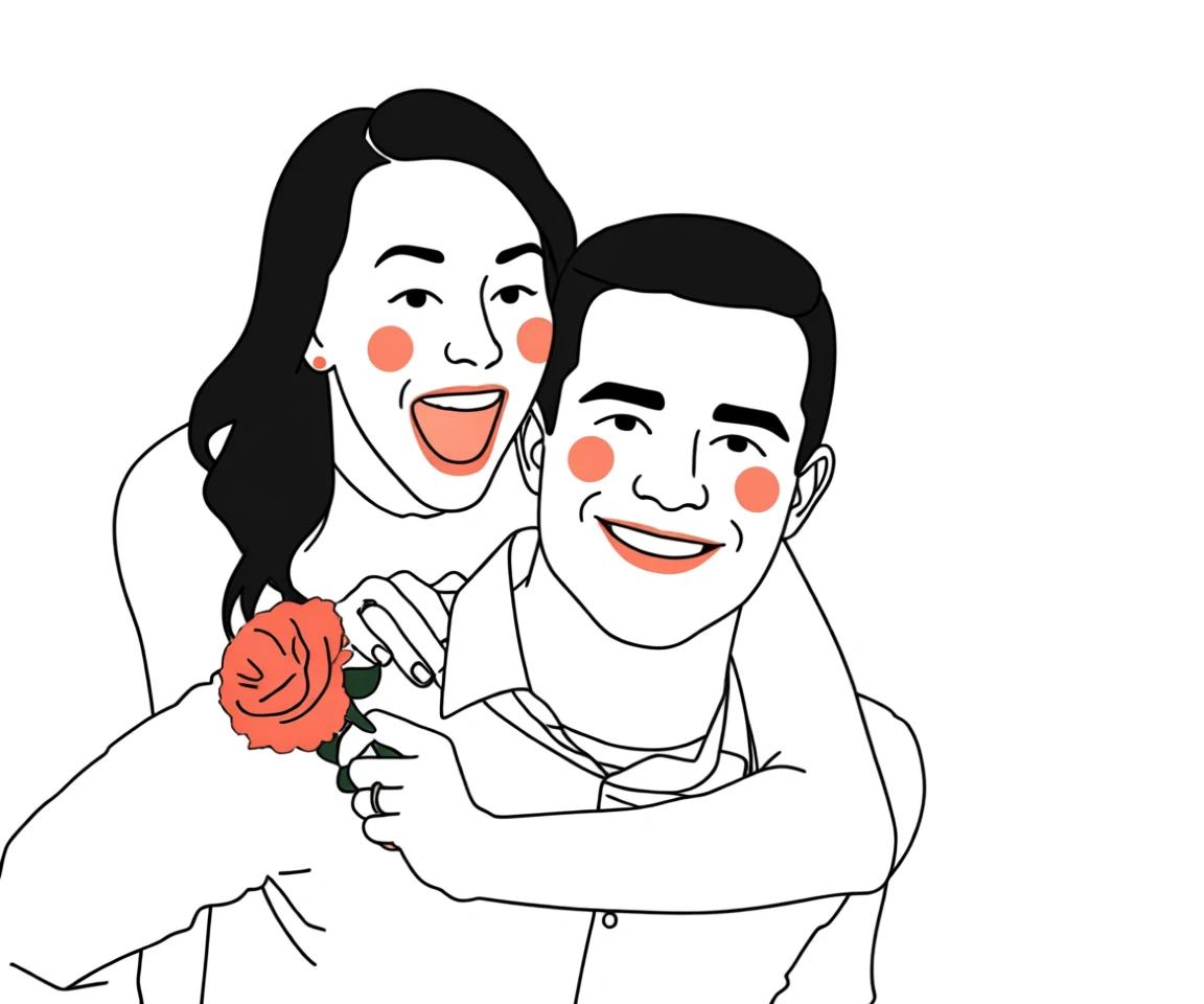 Warm Line Portraits generated by PortraitArt