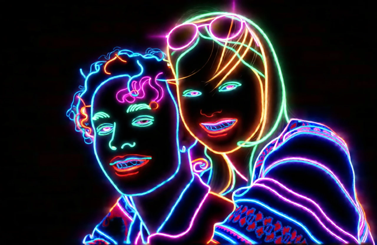 Neon Light generated by PortraitArt