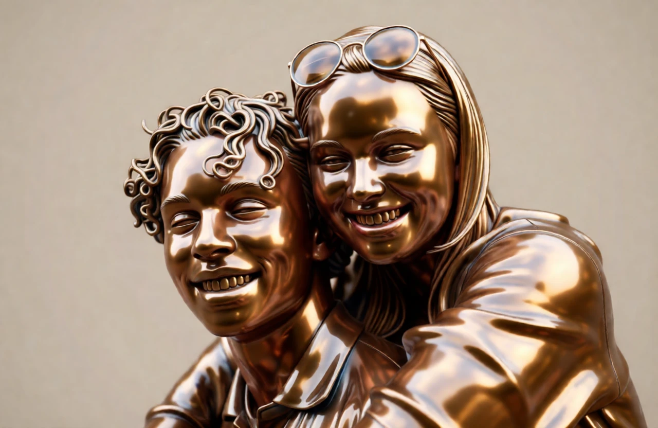 Bronze Sculpture generated by PortraitArt