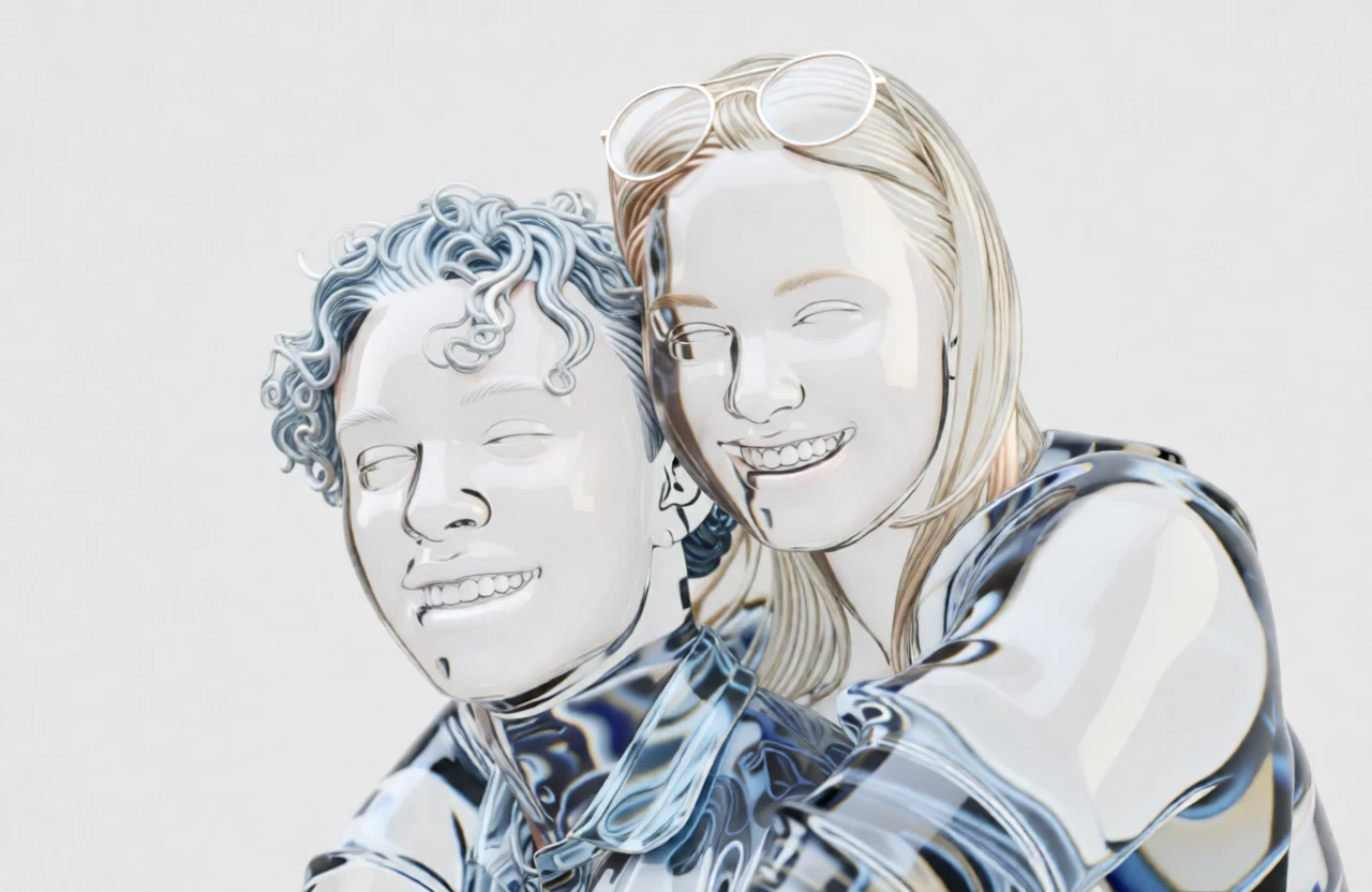 Glass Sculpture generated by PortraitArt